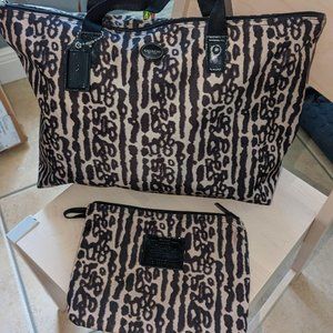 Coach Ocelot Weekender Tote Bag Leopard Animal Print
